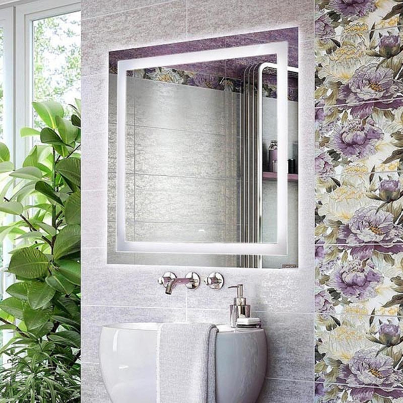 Зеркало Comforty Квадрат 75 00-00005258 с подсветкой с сенсорным выключателем, купить, цена, заказать, магазин, доставка, скидка, промокод, купить, цена, заказать, магазин, доставка, скидка, промокод