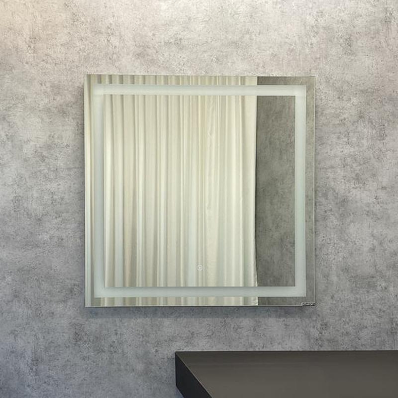 Зеркало Comforty Квадрат 75 00-00005258 с подсветкой с сенсорным выключателем, купить, цена, заказать, магазин, доставка, скидка, промокод, купить, цена, заказать, магазин, доставка, скидка, промокод