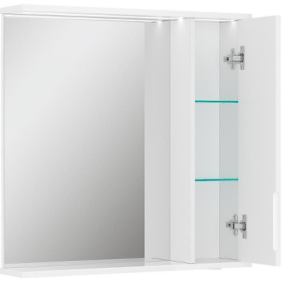 Зеркало со шкафом Volna Lake 70 R zsLAKE70.R-01 с подсветкой Белое