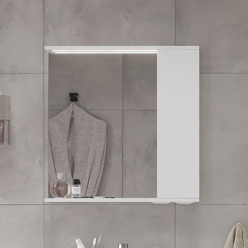 Зеркало со шкафом Volna Lake 70 R zsLAKE70.R-01 с подсветкой Белое, купить, цена, заказать, магазин, доставка, скидка, промокод, купить, цена, заказать, магазин, доставка, скидка, промокод