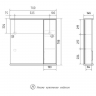 Зеркало со шкафом Volna Lake 70 R zsLAKE70.R-01 с подсветкой Белое, купить, цена, заказать, магазин, доставка, скидка, промокод, купить, цена, заказать, магазин, доставка, скидка, промокод