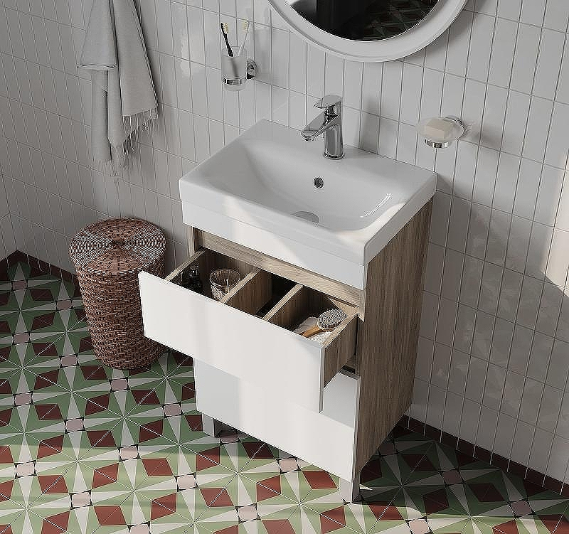 Тумба с раковиной Iddis Zodiac 50 ZOD5ABFi95K Белая матовая Дерево, купить, цена, заказать, магазин, доставка, скидка, промокод, купить, цена, заказать, магазин, доставка, скидка, промокод