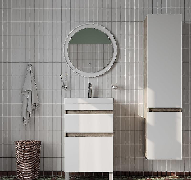 Тумба с раковиной Iddis Zodiac 50 ZOD5ABFi95K Белая матовая Дерево, купить, цена, заказать, магазин, доставка, скидка, промокод, купить, цена, заказать, магазин, доставка, скидка, промокод