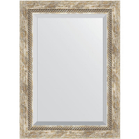 Зеркало Evoform Exclusive 73х53 BY 3381 с фацетом в багетной раме - Прованс с плетением 70, купить, цена, заказать, магазин, доставка, скидка, промокод, купить, цена, заказать, магазин, доставка, скидка, промокод