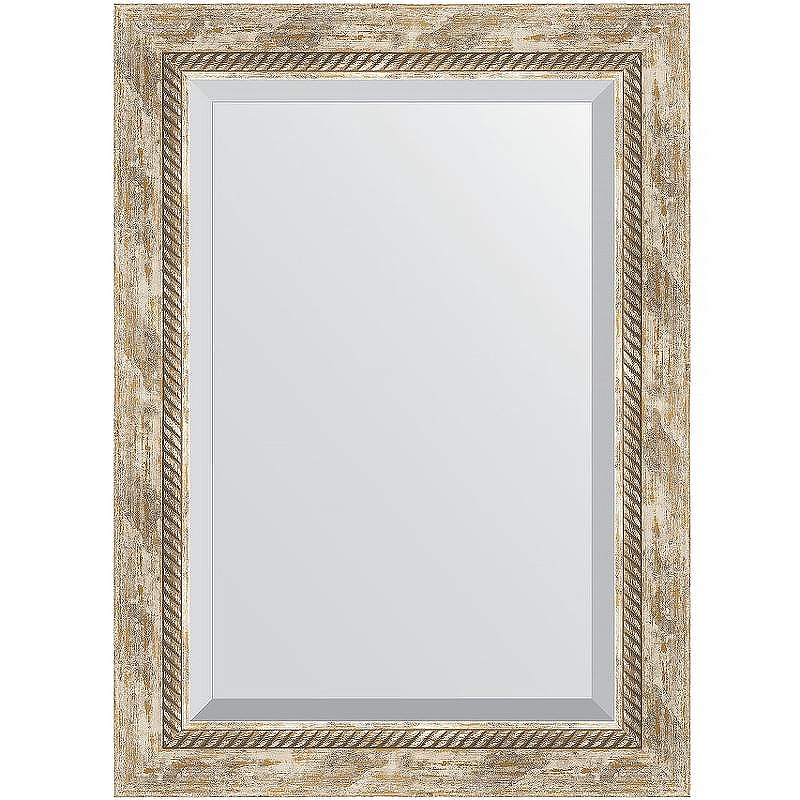 Зеркало Evoform Exclusive 73х53 BY 3381 с фацетом в багетной раме - Прованс с плетением 70, купить, цена, заказать, магазин, доставка, скидка, промокод, купить, цена, заказать, магазин, доставка, скидка, промокод