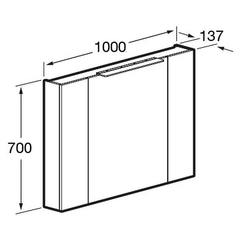 Зеркальный шкаф Roca Oleta 100 A857648501 с подсветкой Белый матовый, купить, цена, заказать, магазин, доставка, скидка, промокод, купить, цена, заказать, магазин, доставка, скидка, промокод