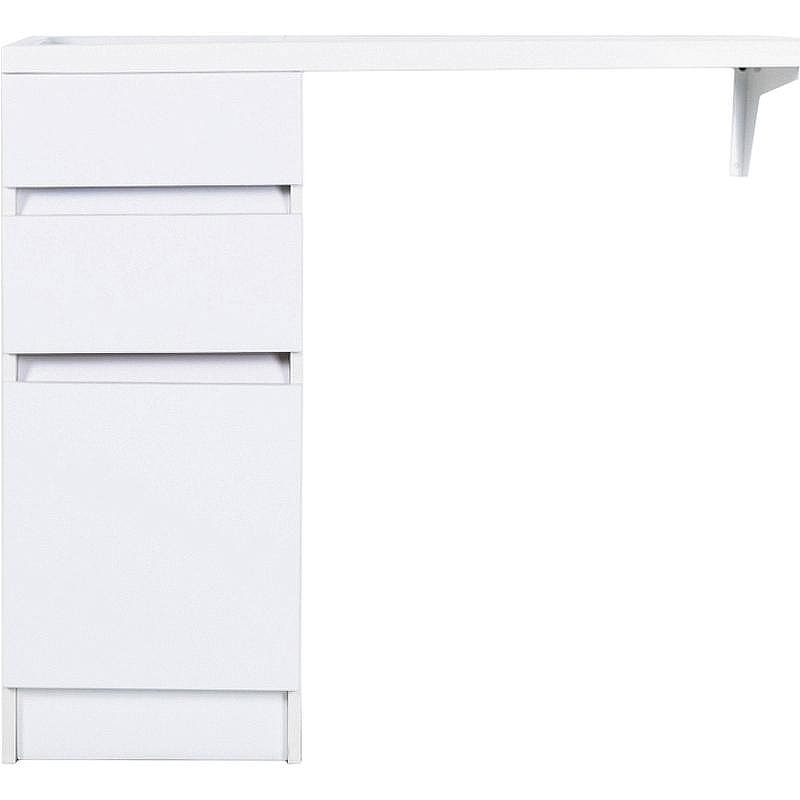 Тумба с раковиной Orange Sistema 100 L ST-40TUW+RAL Белая глянцевая, купить, цена, заказать, магазин, доставка, скидка, промокод, купить, цена, заказать, магазин, доставка, скидка, промокод