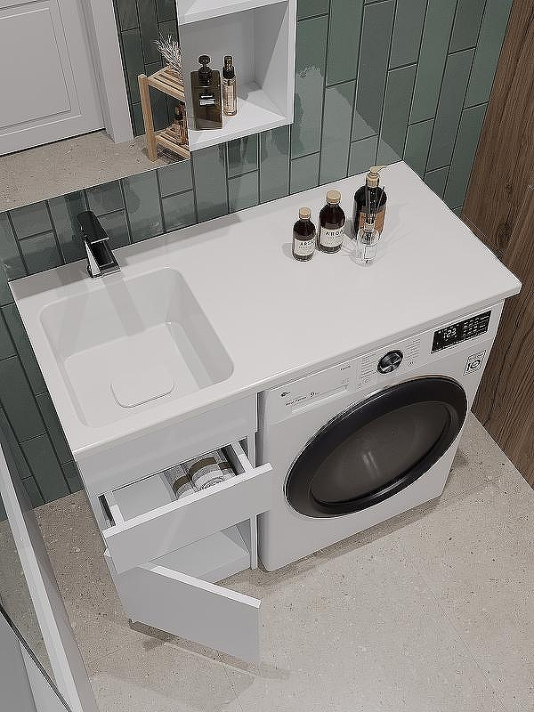 Тумба с раковиной Orange Sistema 100 L ST-40TUW+RAL Белая глянцевая, купить, цена, заказать, магазин, доставка, скидка, промокод, купить, цена, заказать, магазин, доставка, скидка, промокод