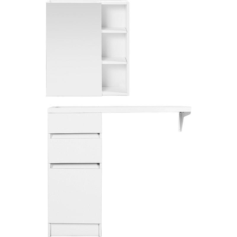 Тумба с раковиной Orange Sistema 100 L ST-40TUW+RAL Белая глянцевая, купить, цена, заказать, магазин, доставка, скидка, промокод, купить, цена, заказать, магазин, доставка, скидка, промокод