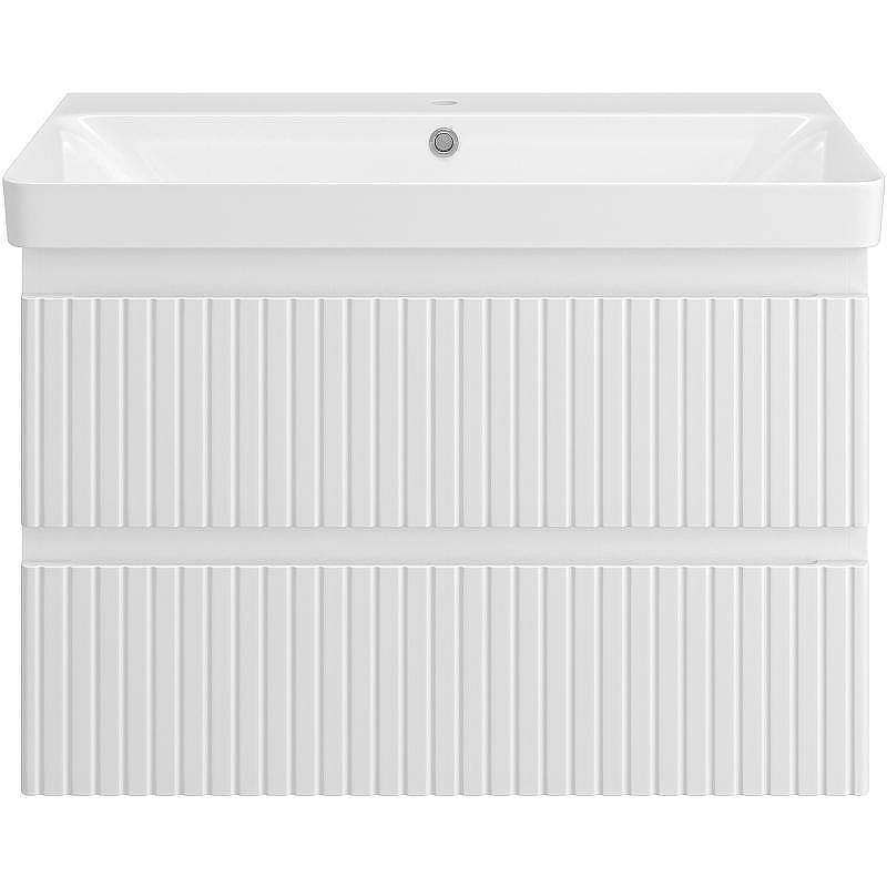 Тумба с раковиной Brevita Victory 80 УТ000015995 подвесная Белая матовая, купить, цена, заказать, магазин, доставка, скидка, промокод, купить, цена, заказать, магазин, доставка, скидка, промокод