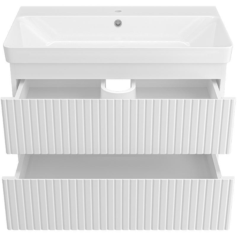 Тумба с раковиной Brevita Victory 80 УТ000015995 подвесная Белая матовая, купить, цена, заказать, магазин, доставка, скидка, промокод, купить, цена, заказать, магазин, доставка, скидка, промокод