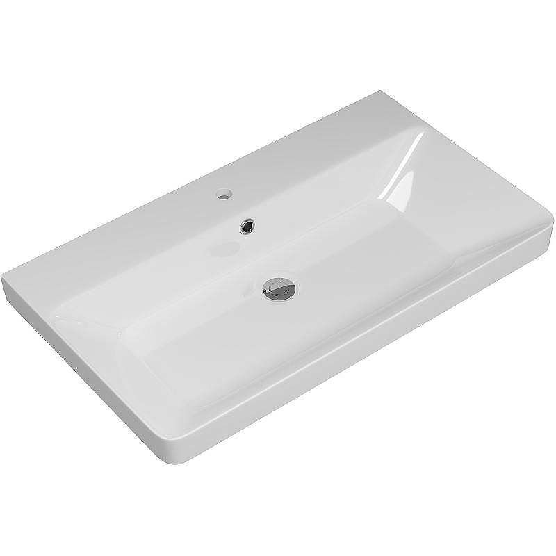 Тумба с раковиной Brevita Victory 80 УТ000015995 подвесная Белая матовая, купить, цена, заказать, магазин, доставка, скидка, промокод, купить, цена, заказать, магазин, доставка, скидка, промокод