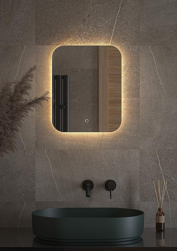 Зеркало Defesto Opti 40x50 DF 2811S с подсветкой 15W-3000К/Сенсорный выключатель/Теплый белый свет, купить, цена, заказать, магазин, доставка, скидка, промокод, купить, цена, заказать, магазин, доставка, скидка, промокод