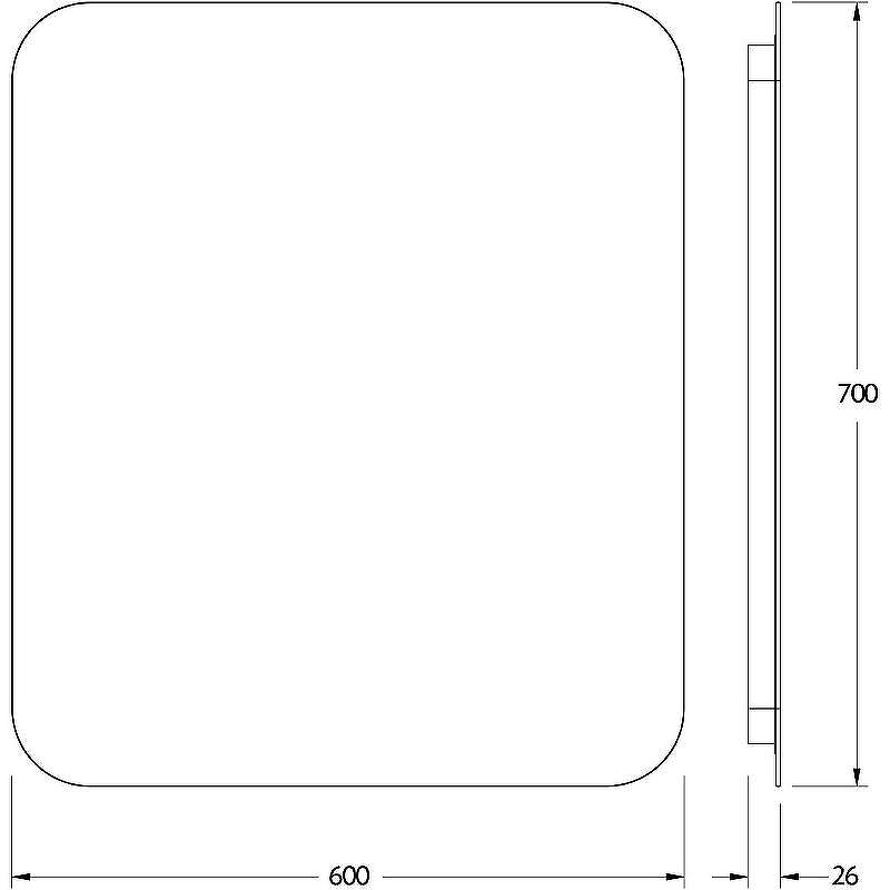 Зеркало Defesto Opti 60x70 DF 2806 с подсветкой 23W-4500К/Без выключателя/Нейтральный белый свет, купить, цена, заказать, магазин, доставка, скидка, промокод, купить, цена, заказать, магазин, доставка, скидка, промокод