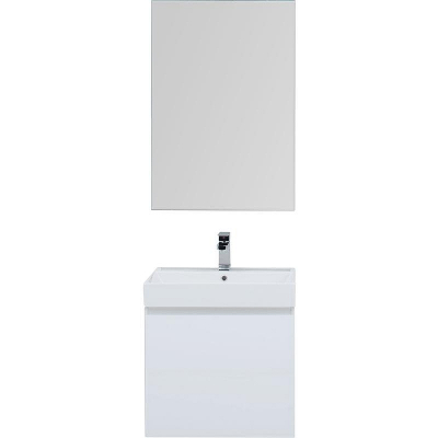 Комплект мебели для ванной Aquanet Йорк 60 203642 подвесной Белый глянец