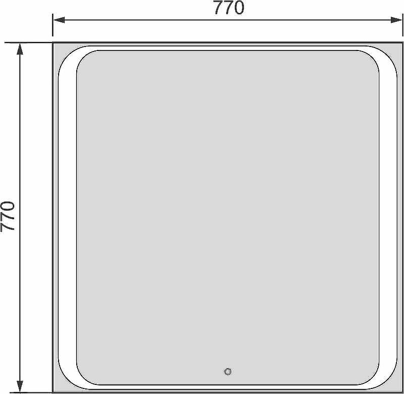 Зеркало Jorno Modul 80 Mоl.02.77/W с подсветкой с сенсорным выключателем, купить, цена, заказать, магазин, доставка, скидка, промокод, купить, цена, заказать, магазин, доставка, скидка, промокод