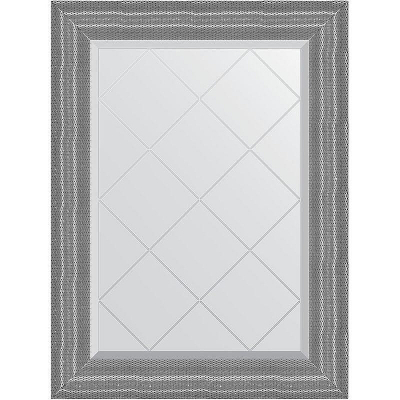 Зеркало Evoform Exclusive-G 89х67 BY 4543 с гравировкой в багетной раме - Серебряная кольчуга 88