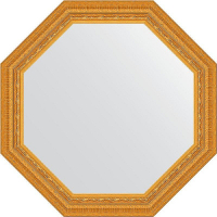 Зеркало Evoform Octagon 75х75 BY 3765 в багетной раме - Сусальное золото 80, купить, цена, заказать, магазин, доставка, скидка, промокод, купить, цена, заказать, магазин, доставка, скидка, промокод