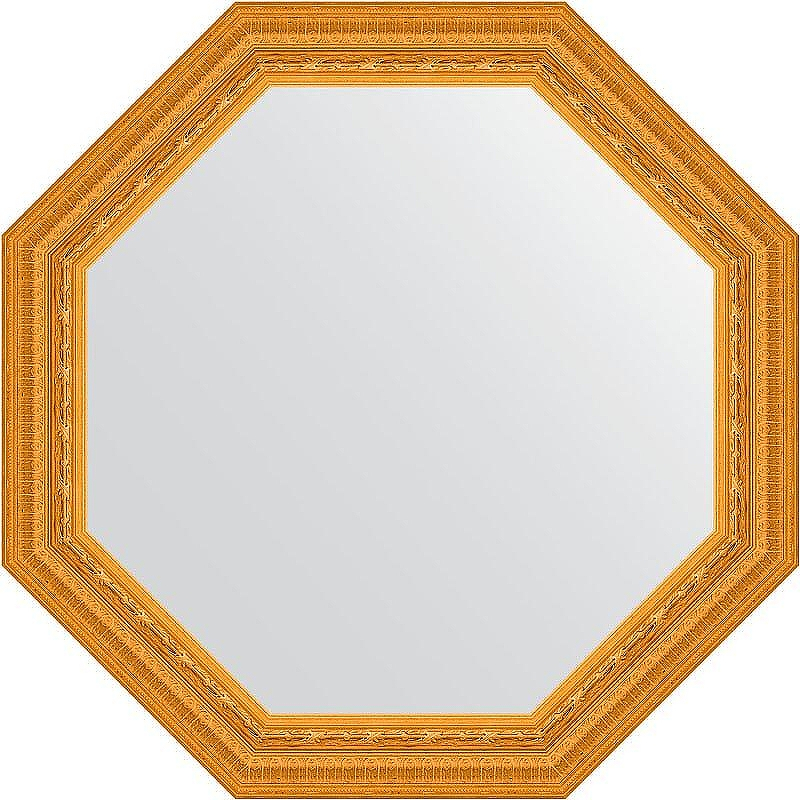Зеркало Evoform Octagon 75х75 BY 3765 в багетной раме - Сусальное золото 80, купить, цена, заказать, магазин, доставка, скидка, промокод, купить, цена, заказать, магазин, доставка, скидка, промокод