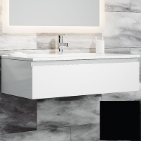 Тумба с раковиной SanVit Авеню-1 120 kavenu1120 в цвете Ral подвесная Черный глянец, купить, цена, заказать, магазин, доставка, скидка, промокод, купить, цена, заказать, магазин, доставка, скидка, промокод