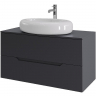 Тумба с раковиной Orange Line 100 Li-100TugMDF+B08-640W подвесная Графит матовый, купить, цена, заказать, магазин, доставка, скидка, промокод, купить, цена, заказать, магазин, доставка, скидка, промокод