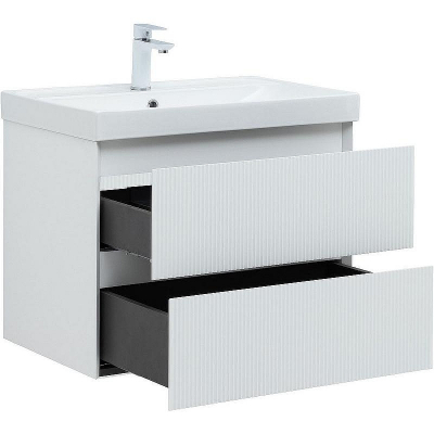 Тумба под раковину Aquanet Альтера 70 337155 подвесная Белая матовая