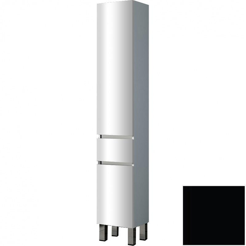 Шкаф пенал SanVit Кубэ-3 32 pkube3 в цвете Ral с бельевой корзиной Черный глянец, купить, цена, заказать, магазин, доставка, скидка, промокод, купить, цена, заказать, магазин, доставка, скидка, промокод