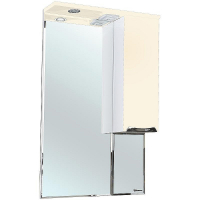 Зеркало со шкафом Bellezza Альфа 65 R 4618810001078 с подсветкой Белое Бежевое, купить, цена, заказать, магазин, доставка, скидка, промокод, купить, цена, заказать, магазин, доставка, скидка, промокод