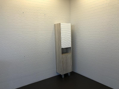 Шкаф пенал Comforty Клеон 40 00-00003947 Белый Дуб дымчатый