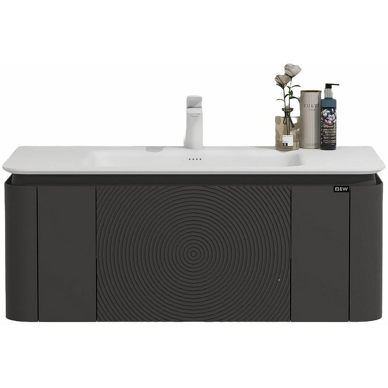 Тумба с раковиной Black&White Universe U930.1000 100 9301000 подвесная Sparkle Grey, купить, цена, заказать, магазин, доставка, скидка, промокод, купить, цена, заказать, магазин, доставка, скидка, промокод