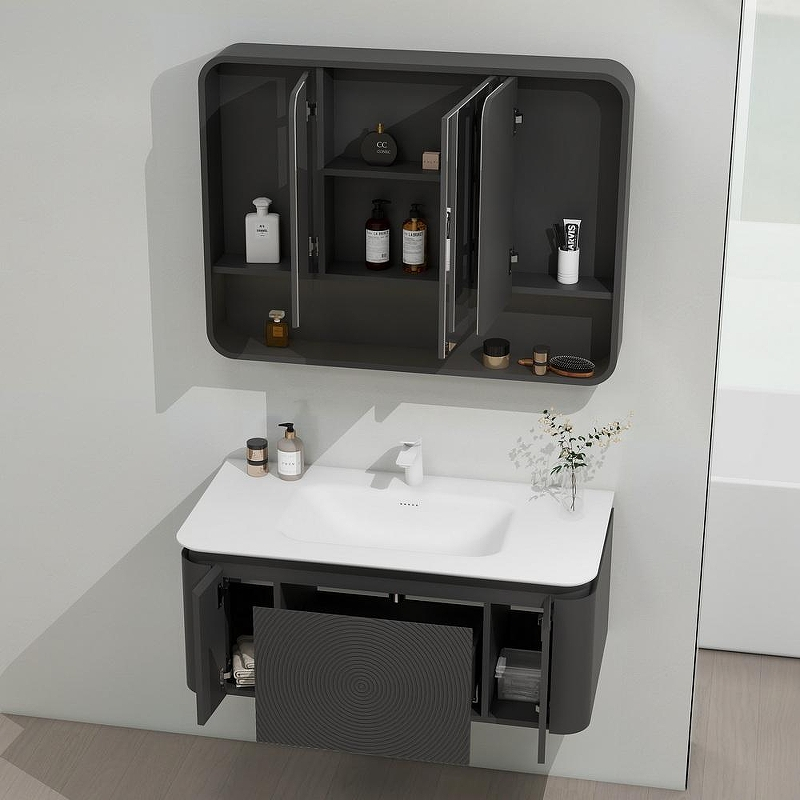 Тумба с раковиной Black&White Universe U930.1000 100 9301000 подвесная Sparkle Grey, купить, цена, заказать, магазин, доставка, скидка, промокод, купить, цена, заказать, магазин, доставка, скидка, промокод