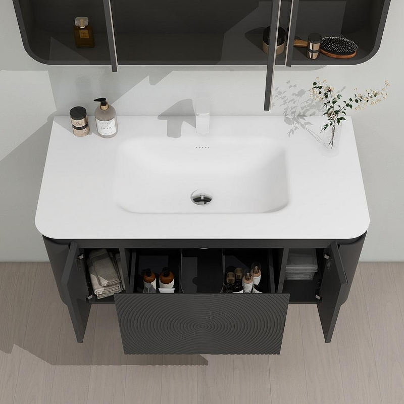 Тумба с раковиной Black&White Universe U930.1000 100 9301000 подвесная Sparkle Grey, купить, цена, заказать, магазин, доставка, скидка, промокод, купить, цена, заказать, магазин, доставка, скидка, промокод