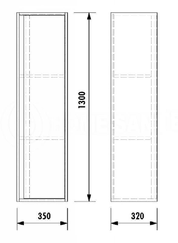 Шкаф пенал Creavit Verti 35 VE2131.01.VV подвесной Орех, купить, цена, заказать, магазин, доставка, скидка, промокод, купить, цена, заказать, магазин, доставка, скидка, промокод