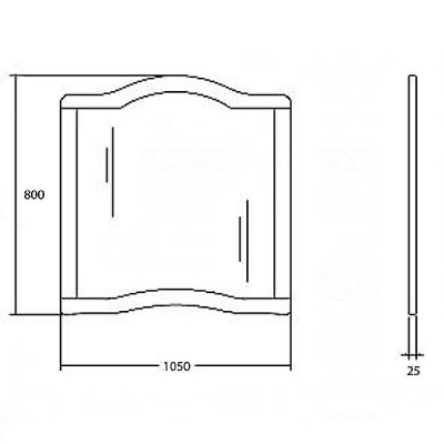 Зеркало Cezares Paolina 100 PA-DUE/03.02 Ciliegio Anticato