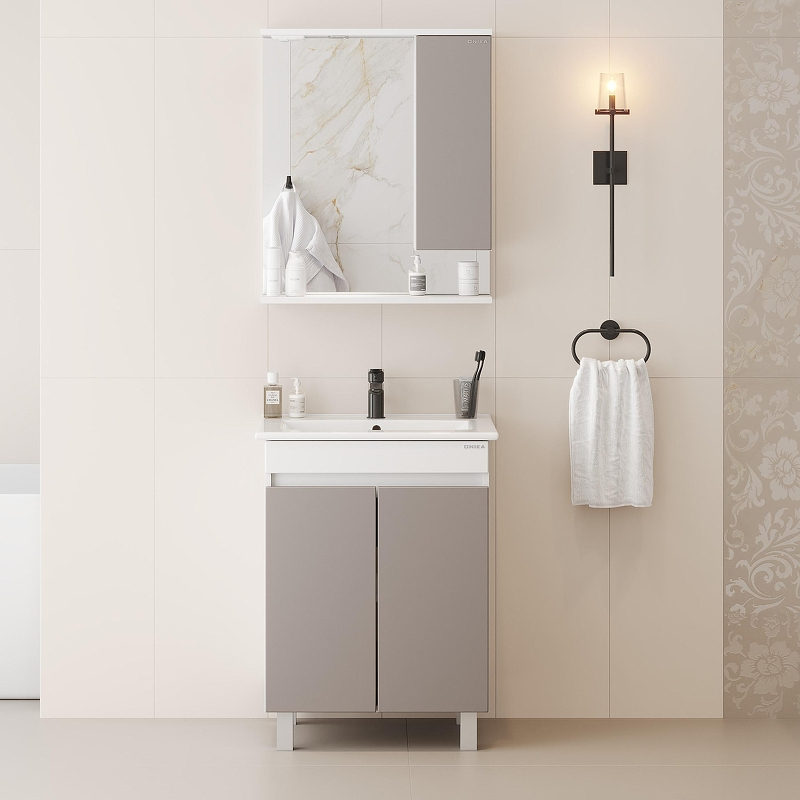 Тумба под раковину Onika Марви 60 106153 цвет Белый Бирюзовый, купить, цена, заказать, магазин, доставка, скидка, промокод, купить, цена, заказать, магазин, доставка, скидка, промокод