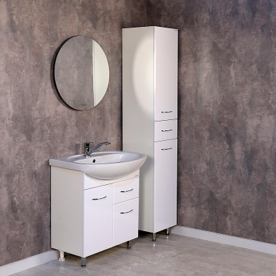 Шкаф пенал Onika Модерн 32 403211 с бельевой корзиной цвет Белый