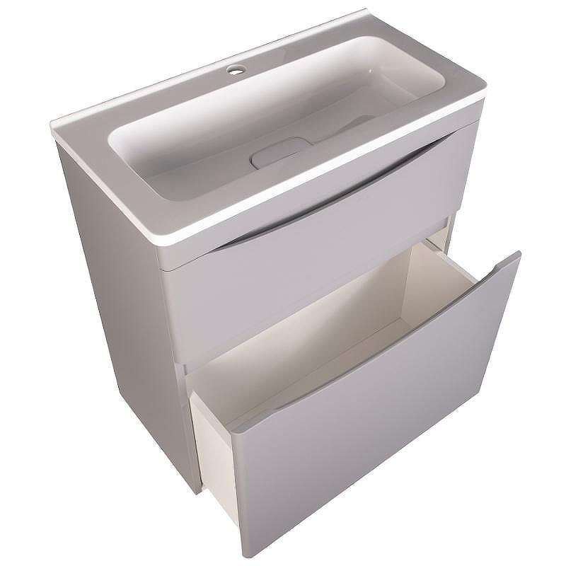 Тумба под раковину Style Line Бергамо 70 СС-00002312 Серая антискрейтч, купить, цена, заказать, магазин, доставка, скидка, промокод, купить, цена, заказать, магазин, доставка, скидка, промокод