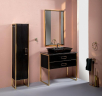 Тумба под раковину Boheme Armadi Art Monaco 100 867-100-BG Черный глянец Золото, купить, цена, заказать, магазин, доставка, скидка, промокод, купить, цена, заказать, магазин, доставка, скидка, промокод