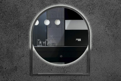 Зеркало Boheme Armadi Art Vallessi 80 550/2 с подсветкой Антрацит с сенсорным выключателем