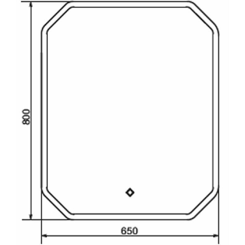 Зеркало Comforty Колеус 65 00-00005259 с подсветкой с сенсорным выключателем, купить, цена, заказать, магазин, доставка, скидка, промокод, купить, цена, заказать, магазин, доставка, скидка, промокод