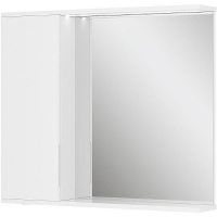 Зеркало со шкафом Volna Lake 80 L zsLAKE80.L-01 с подсветкой Белое, купить, цена, заказать, магазин, доставка, скидка, промокод, купить, цена, заказать, магазин, доставка, скидка, промокод