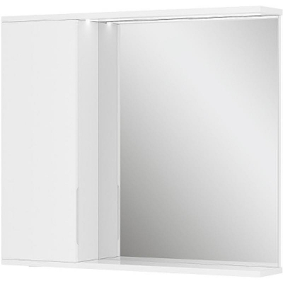 Зеркало со шкафом Volna Lake 80 L zsLAKE80.L-01 с подсветкой Белое