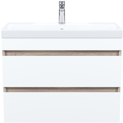 Тумба с раковиной Iddis Zodiac 80 ZOD8AB0i95K подвесная Белая матовая Дерево