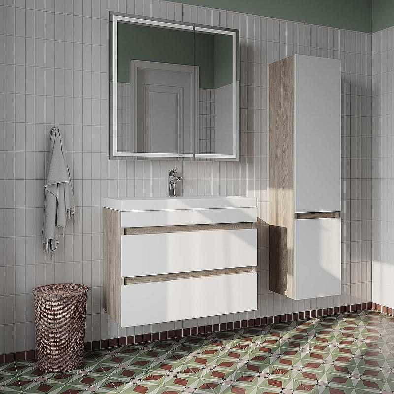 Тумба с раковиной Iddis Zodiac 80 ZOD8AB0i95K подвесная Белая матовая Дерево, купить, цена, заказать, магазин, доставка, скидка, промокод, купить, цена, заказать, магазин, доставка, скидка, промокод