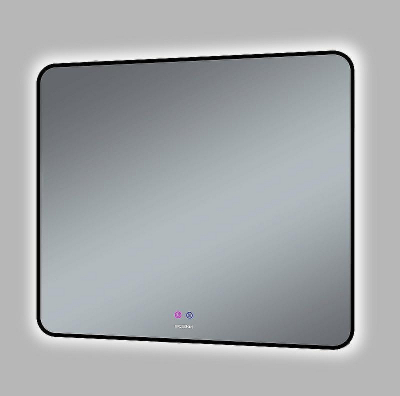 Зеркало Grossman Elegans-норма Black 90 1790802 с подсветкой Черное с сенсорным выключателем и подогревом