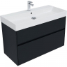 Тумба с раковиной Aquanet Бруклин 100 312874 подвесная Антрацит матовый, купить, цена, заказать, магазин, доставка, скидка, промокод, купить, цена, заказать, магазин, доставка, скидка, промокод