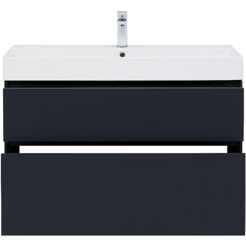 Тумба с раковиной Aquanet Бруклин 100 312874 подвесная Антрацит матовый, купить, цена, заказать, магазин, доставка, скидка, промокод, купить, цена, заказать, магазин, доставка, скидка, промокод