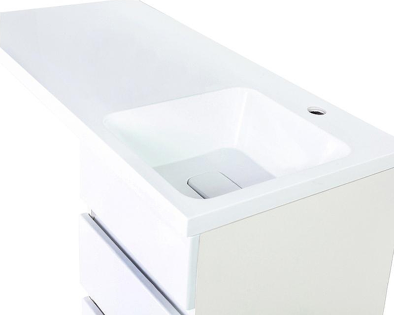 Тумба с раковиной Orange Sistema 100 R ST-40TUW+RAR Белая глянцевая, купить, цена, заказать, магазин, доставка, скидка, промокод, купить, цена, заказать, магазин, доставка, скидка, промокод