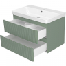 Тумба с раковиной Brevita Victory 80 УТ000015999 подвесная Зеленая матовая, купить, цена, заказать, магазин, доставка, скидка, промокод, купить, цена, заказать, магазин, доставка, скидка, промокод