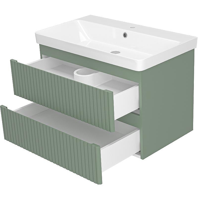 Тумба с раковиной Brevita Victory 80 УТ000015999 подвесная Зеленая матовая, купить, цена, заказать, магазин, доставка, скидка, промокод, купить, цена, заказать, магазин, доставка, скидка, промокод